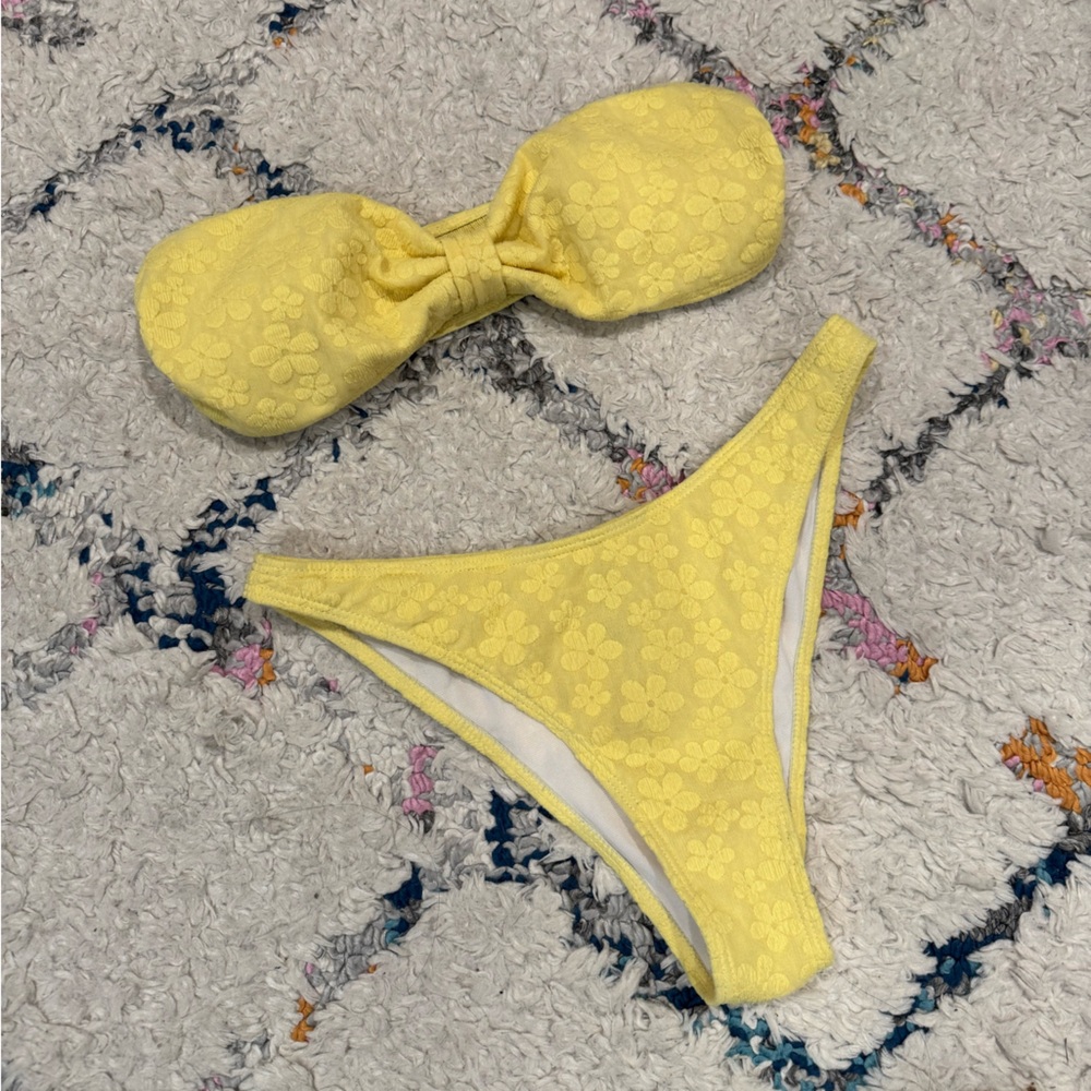 Yellow Floral Bikini Set